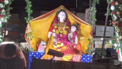 Photo of आज ढोल-बाजे के साथ निकला वार्ड क्रमांक 22 गजानन सेवा समिति की प्रतिमा का विसर्जन जुलूस.