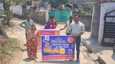 Photo of जनपद पंचायत नर्मदापुरम के ग्राम चिल्लेई में निकाली गई मतदाता जागरूकता रैली.