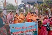 Photo of विहिप मातृशक्ति ने स्वप्नेश्वर धाम हनुमान मंदिर में किया तुलसी पूजन कार्यक्रम.