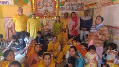 Photo of आंगनबाड़ी केंद्र 82 में बसंत पंचमी के उपलक्ष्य में मां सरस्वती जी का पूजन संपन्न हुआ.